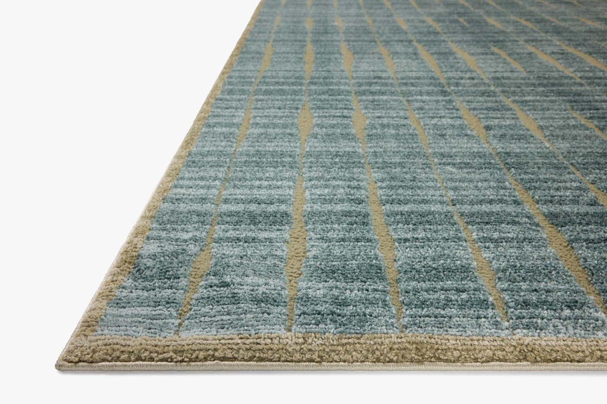 Chris Loves Julia x Loloi Calvin Ocean / Olive Rug RUGS - synthetic Loloi