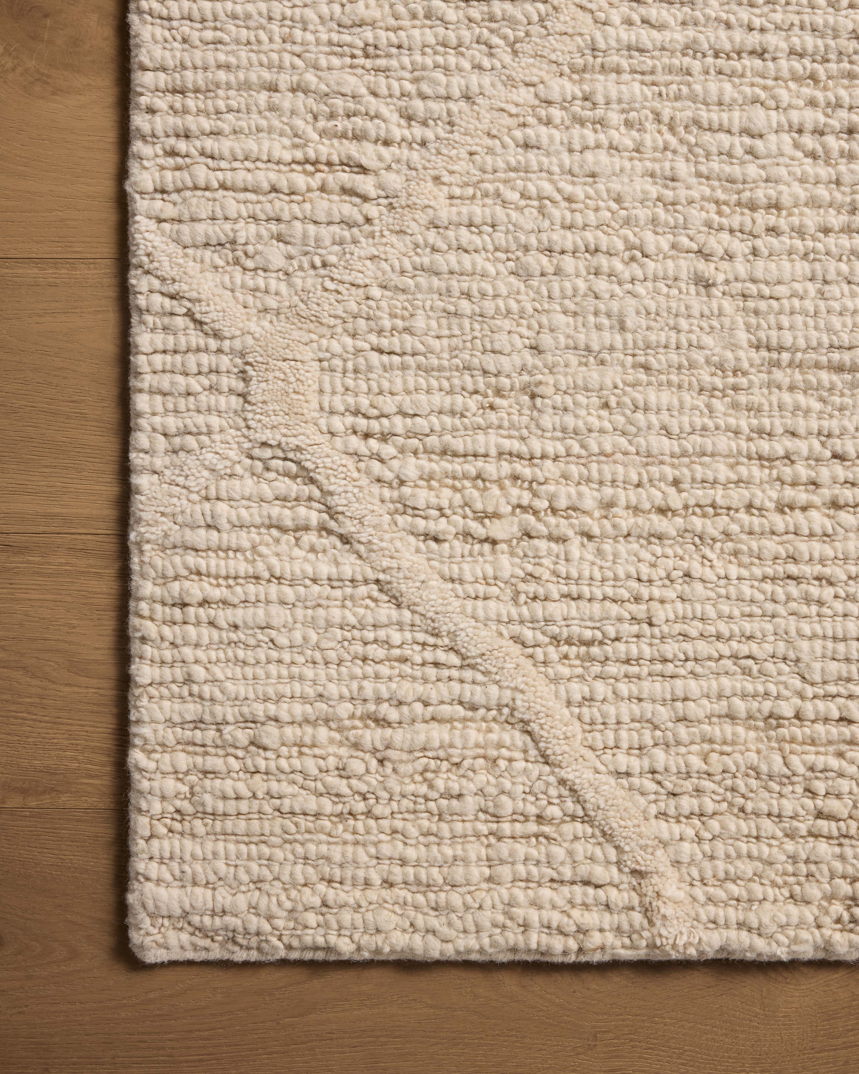 Loloi Cline Ivory Rug 1- RUGS - wool Loloi