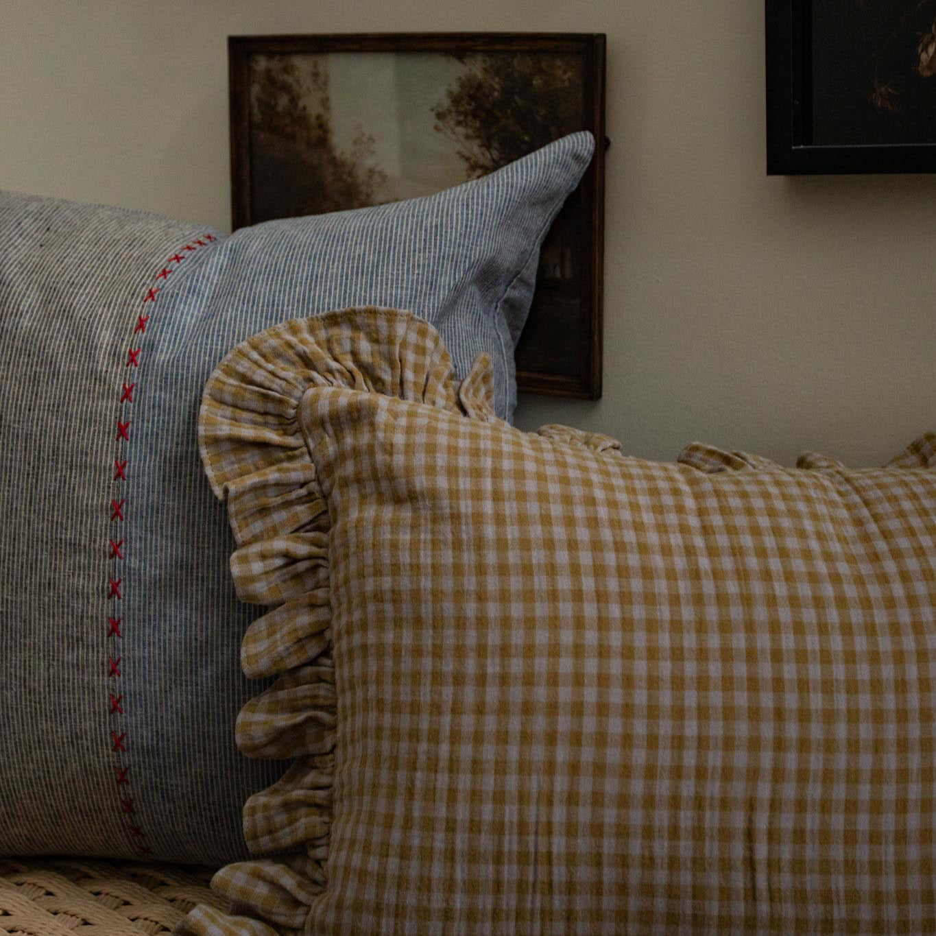 Merrill Ruffle Pillow Cover 2 - PILLOWS - linen - warm Rug & Weave Pillows