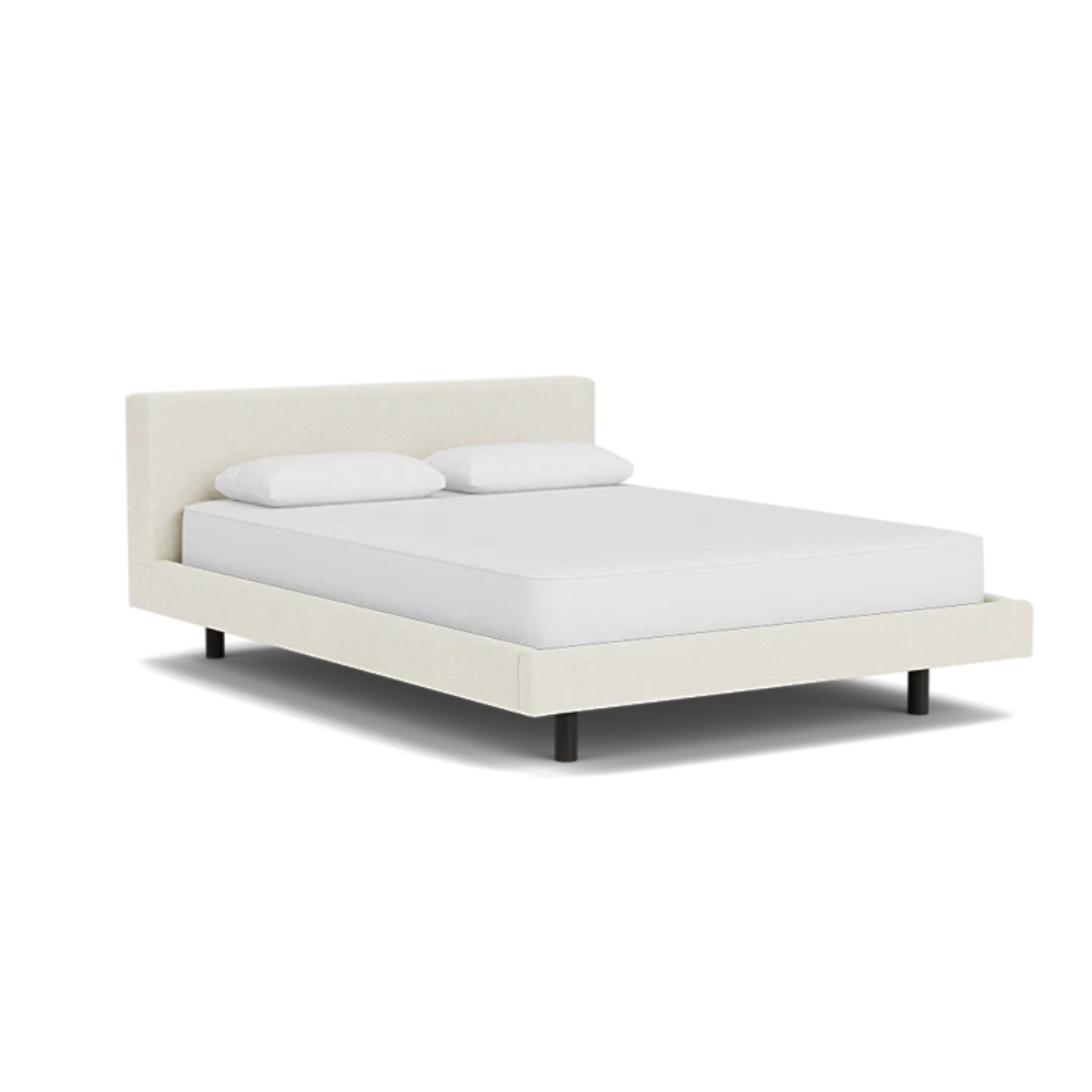 Custom Fabric Bento Queen Bed - Black Ash Leg 1 - d - FURNITURE - Custom Beds EQ3 Coda Marble