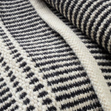 OVERSTOCK RUG - Malta Black/Ivory Handwoven Wool Rug - 8' x 10' IN STORE - Rugs Dash & Albert