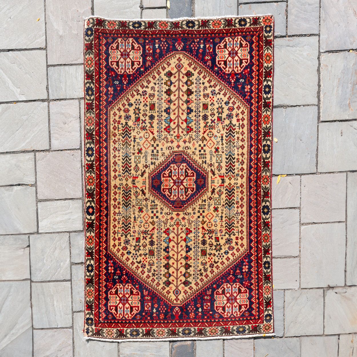3' x 4'10" Antique Qashqai Rug RUGS - vintage Rug & Weave Rugs