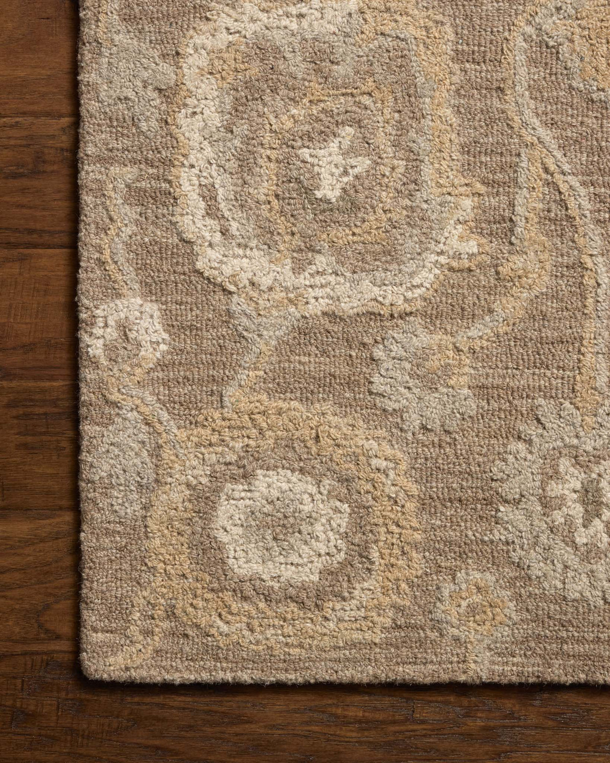 Chris Loves Julia x Loloi Dorothea Bark / Stone Rug RUGS - wool Loloi