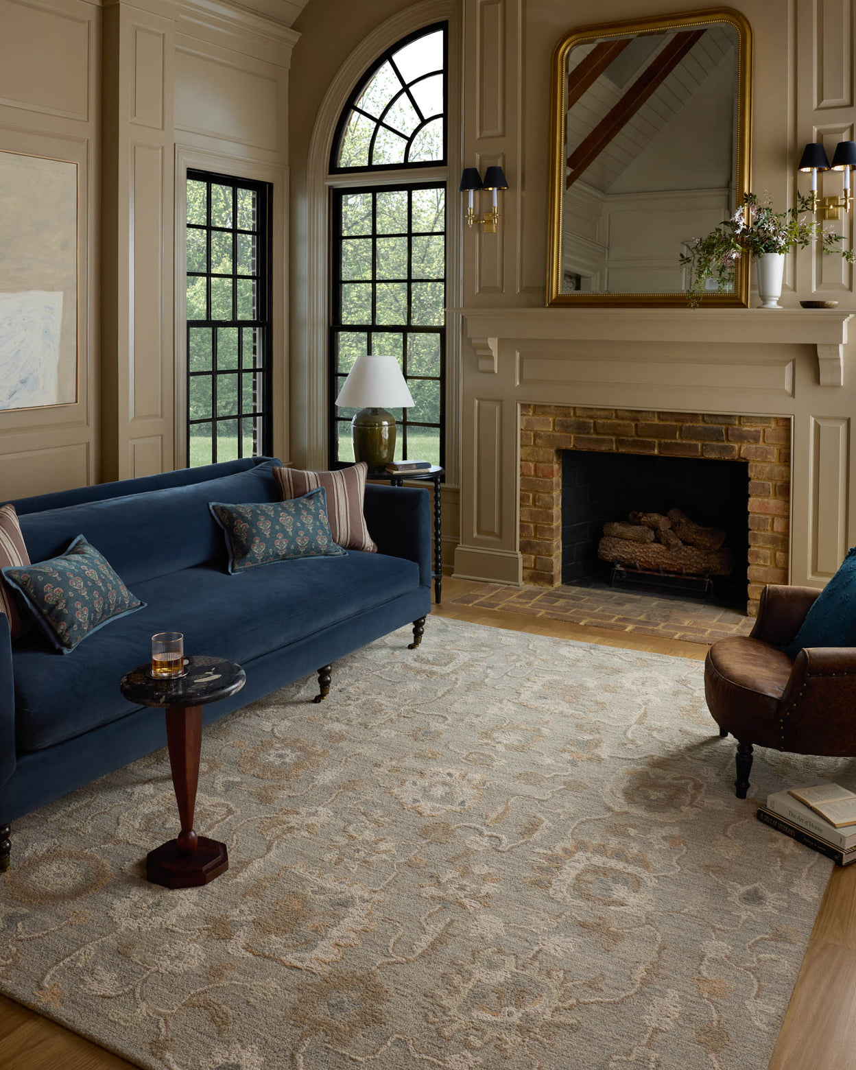 Chris Loves Julia x Loloi Dorothea Stone / Multi Rug RUGS - wool Loloi