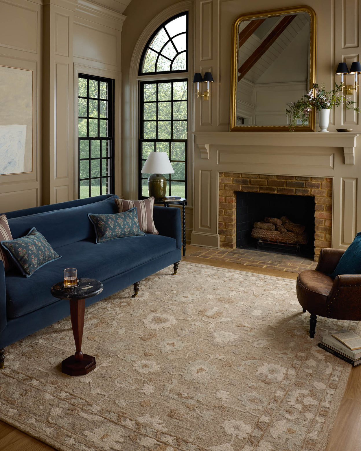 Chris Loves Julia x Loloi Dorothea Khaki / Dove Rug RUGS - wool Loloi