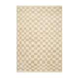 Damian Beige Checkered Rug 0-RUGS - wool Surya