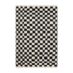 Damian Black Checkered Rug 0-RUGS - wool Surya