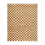 Damian Camel Checkered Rug 0-RUGS - wool Surya