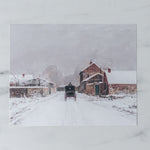 Snowy Path Vintage Art Print ARTWORK - print Pink Lemon Decor (Faire)