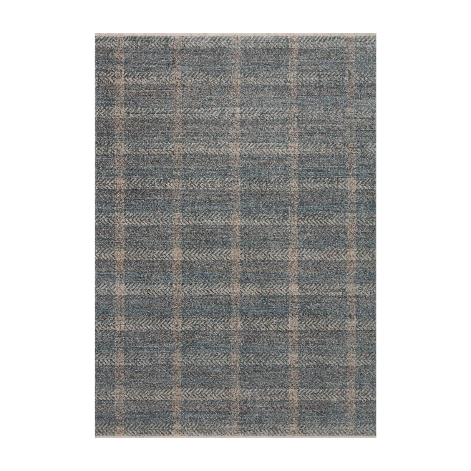 OVERSTOCK ITEM - Angela Rose x Loloi Ember Blue / Beige Rug - 5'-3" x 7'-6" RUGS - floor model Loloi