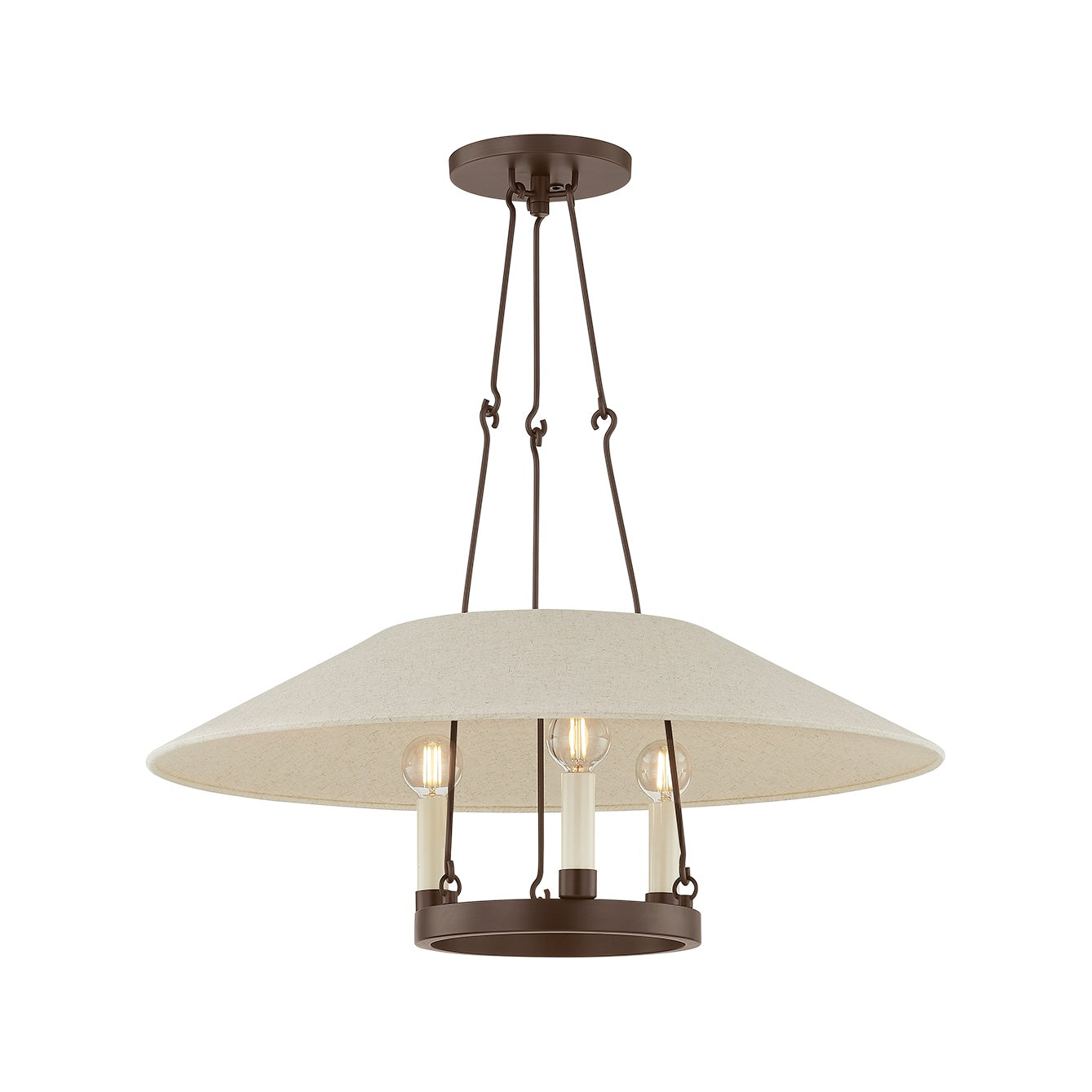 Archive Chandelier By Lauren Liess LIGHTING - pendant Hudson Valley Lighting 4-light Bronze