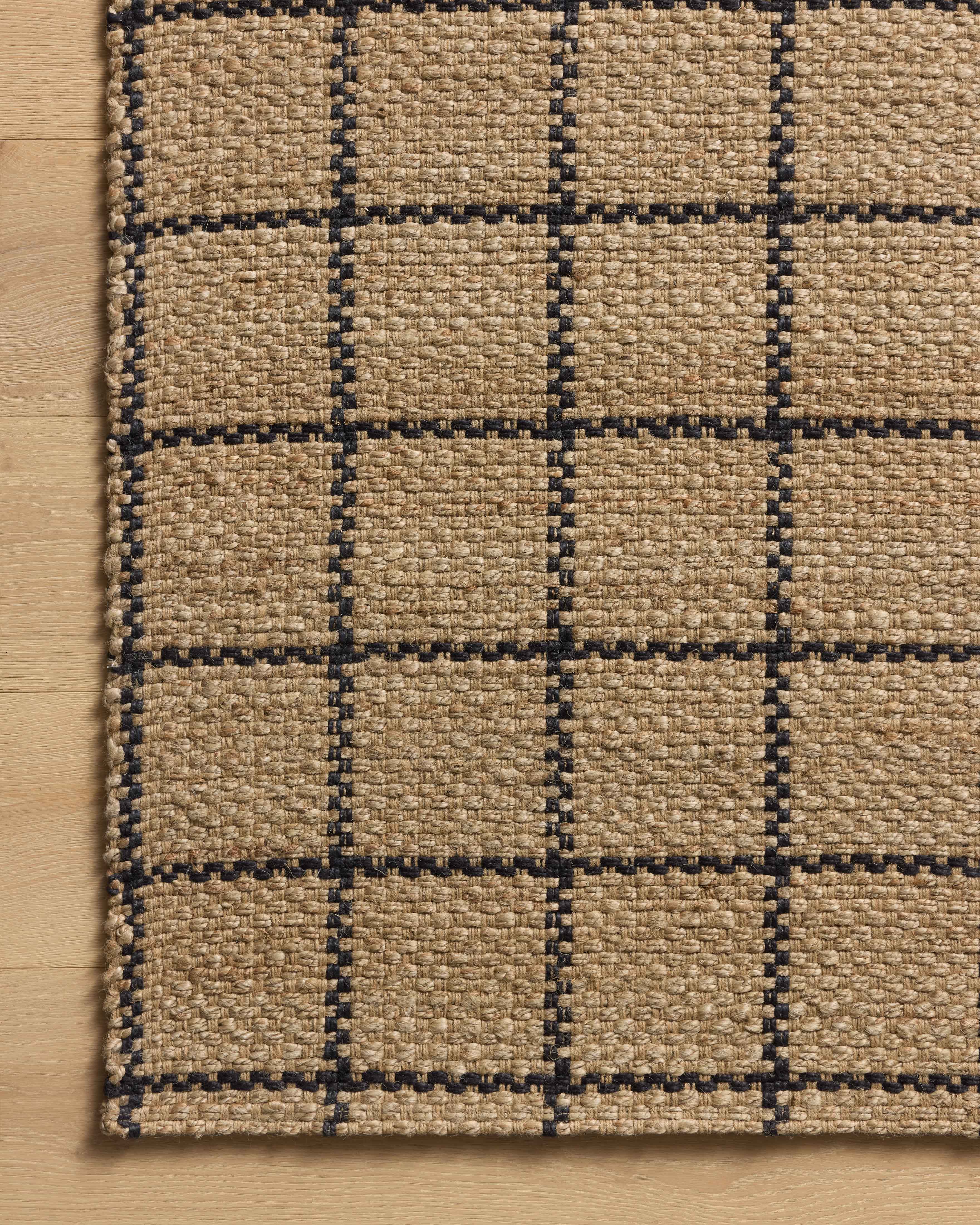 Chris Loves Julia x Loloi Fletcher Natural / Black Rug RUGS - checkered Loloi