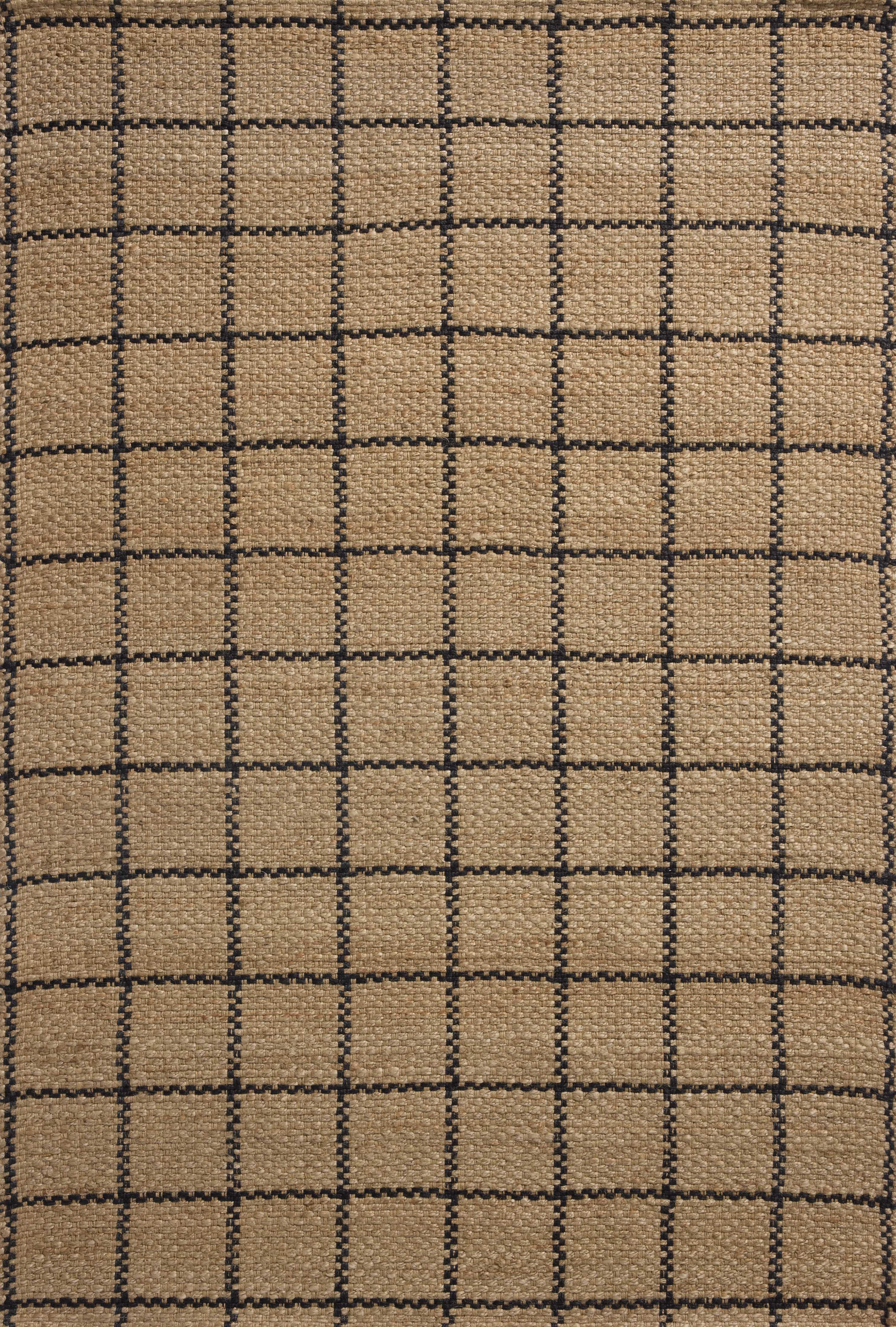 Chris Loves Julia x Loloi Fletcher Natural / Black Rug RUGS - checkered Loloi