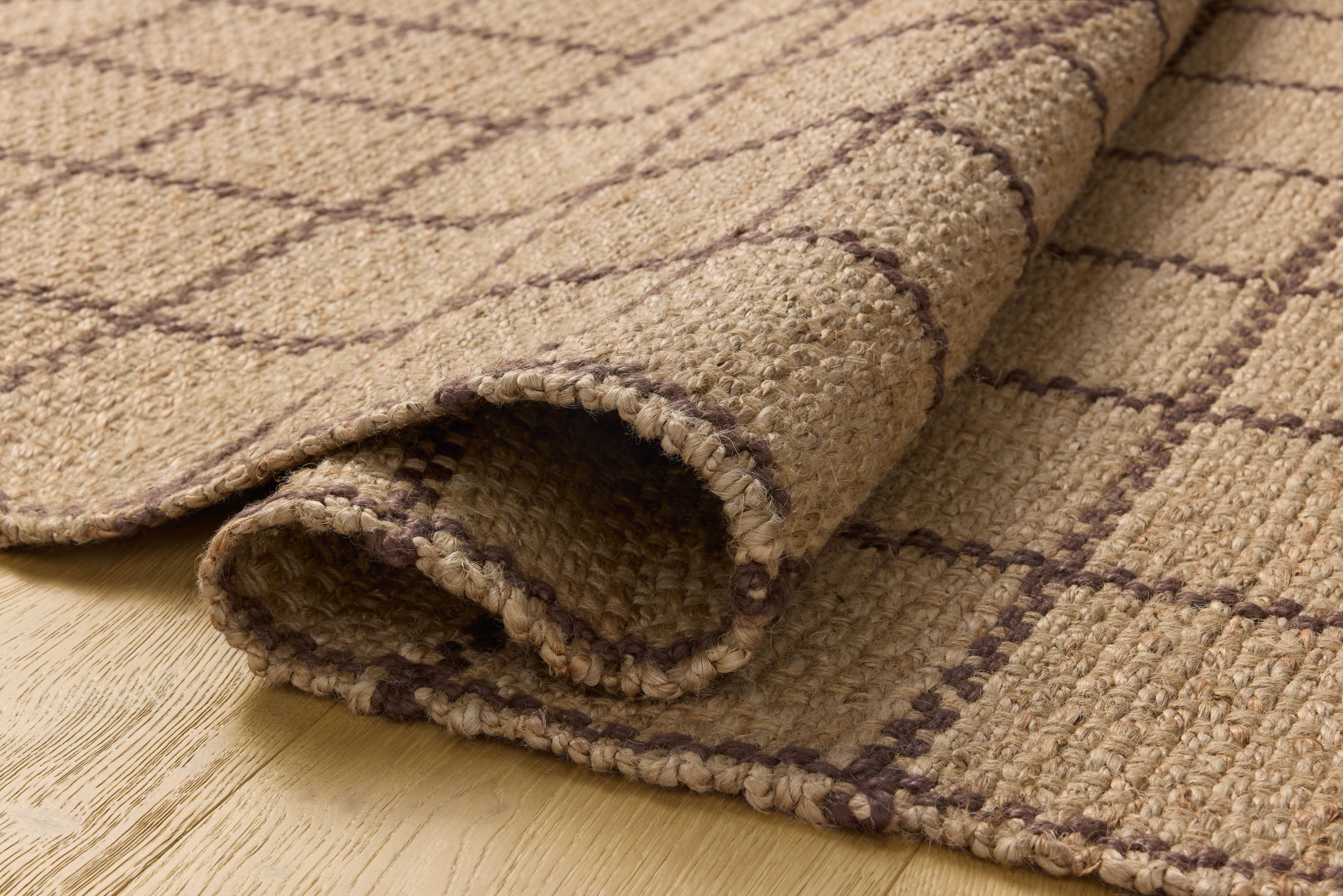 Chris Loves Julia x Loloi Fletcher Natural / Brown Rug RUGS - checkered Loloi