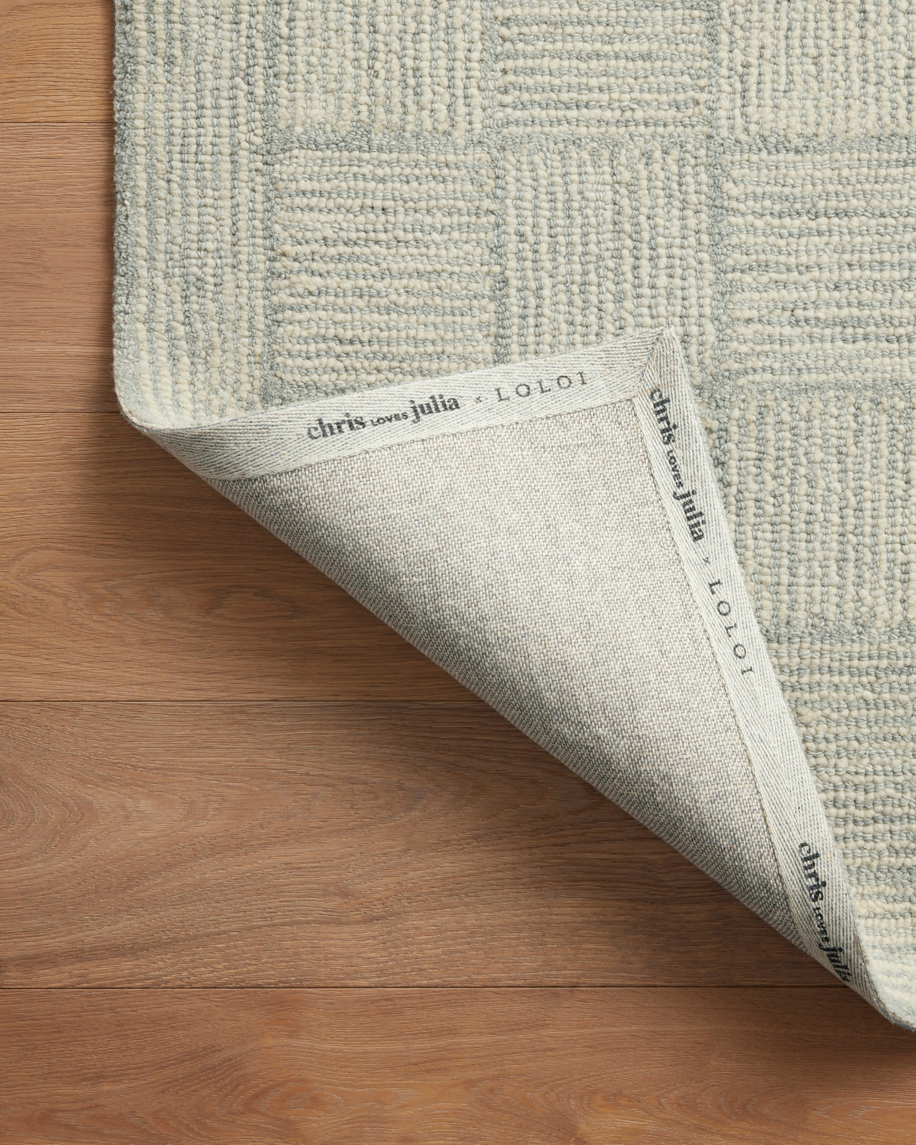 Chris Loves Julia x Loloi Francis Silver / Sky Rug Rugs Loloi