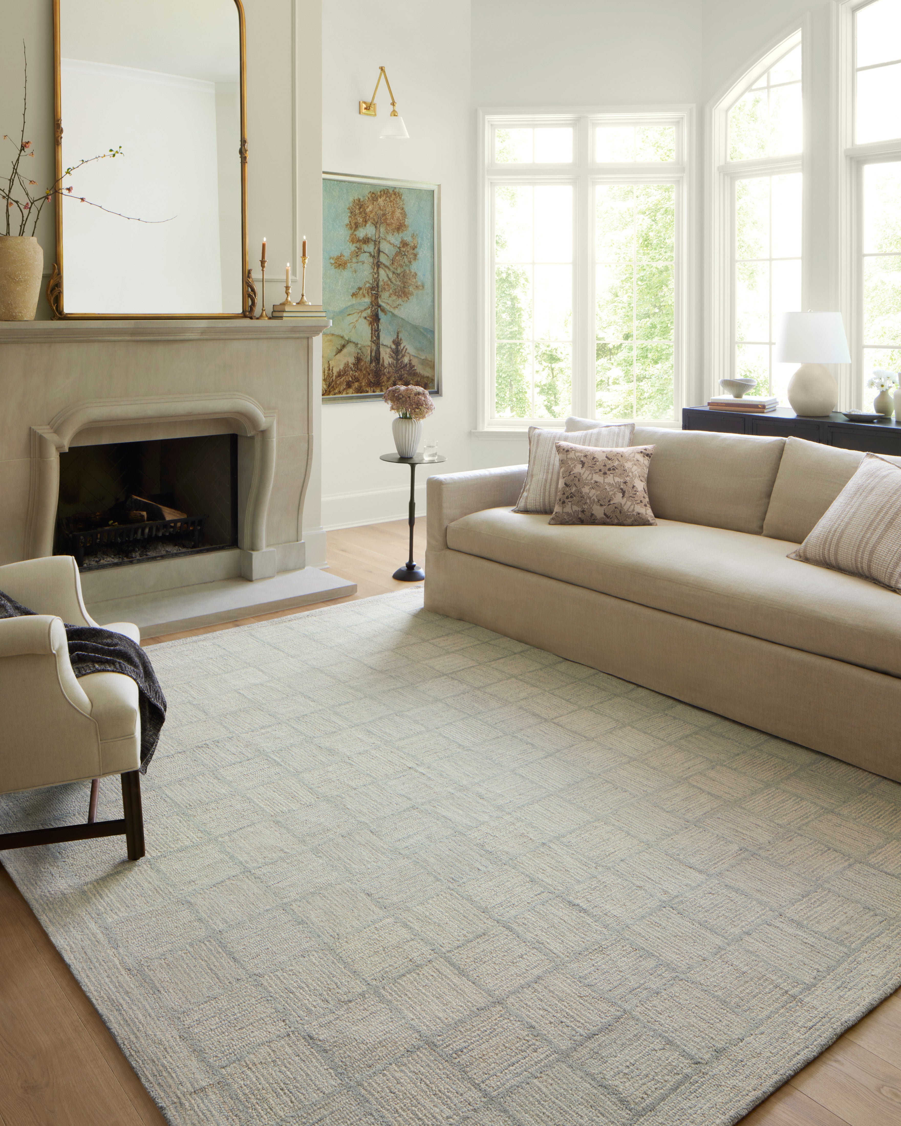 Chris Loves Julia x Loloi Francis Silver / Sky Rug Rugs Loloi