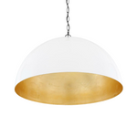 Goma White and Gold Leaf Pendant LIGHTING - pendant Mullan Lighting