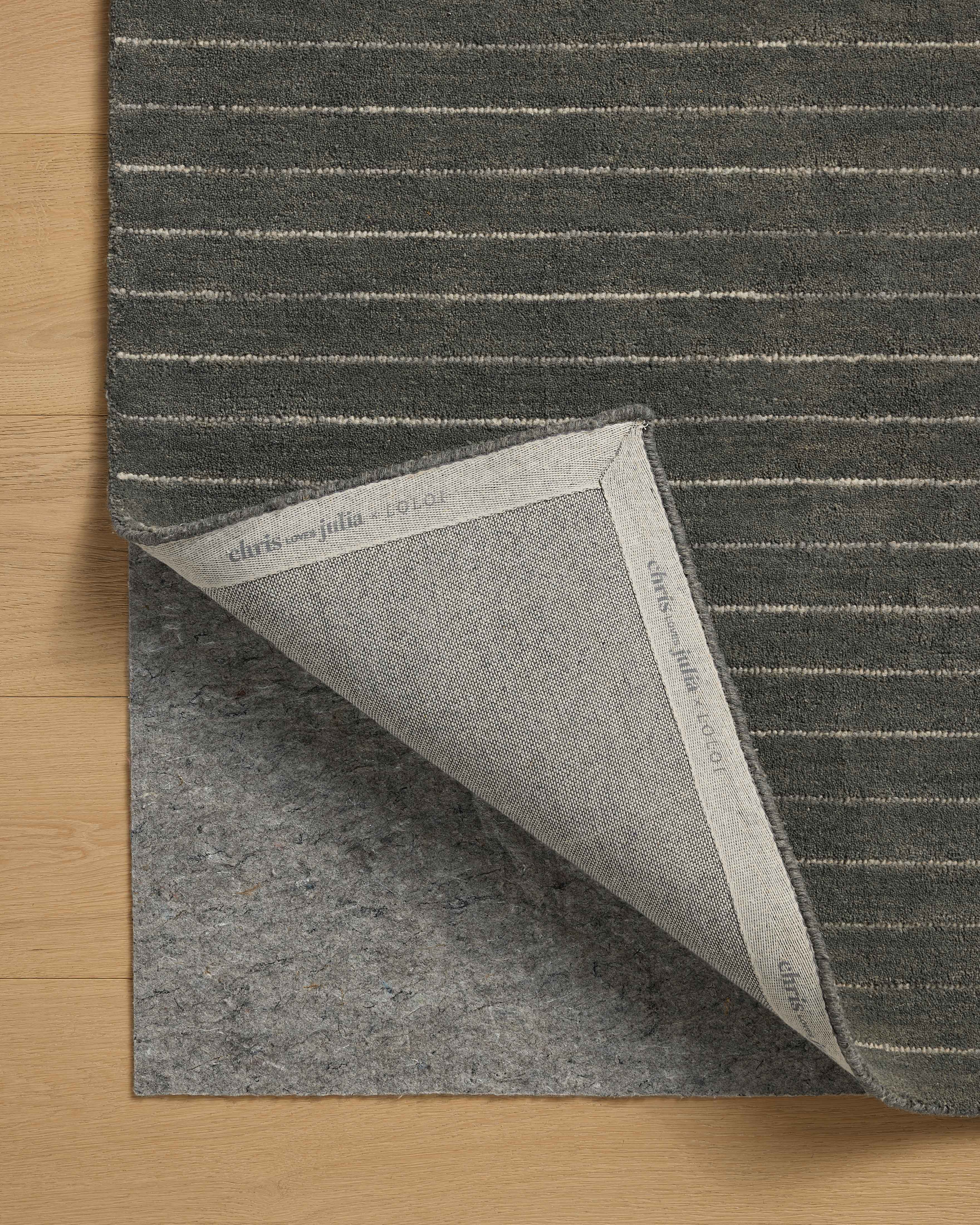 Chris Loves Julia x Loloi Henry Charcoal / Ivory Rug RUGS - striped Loloi