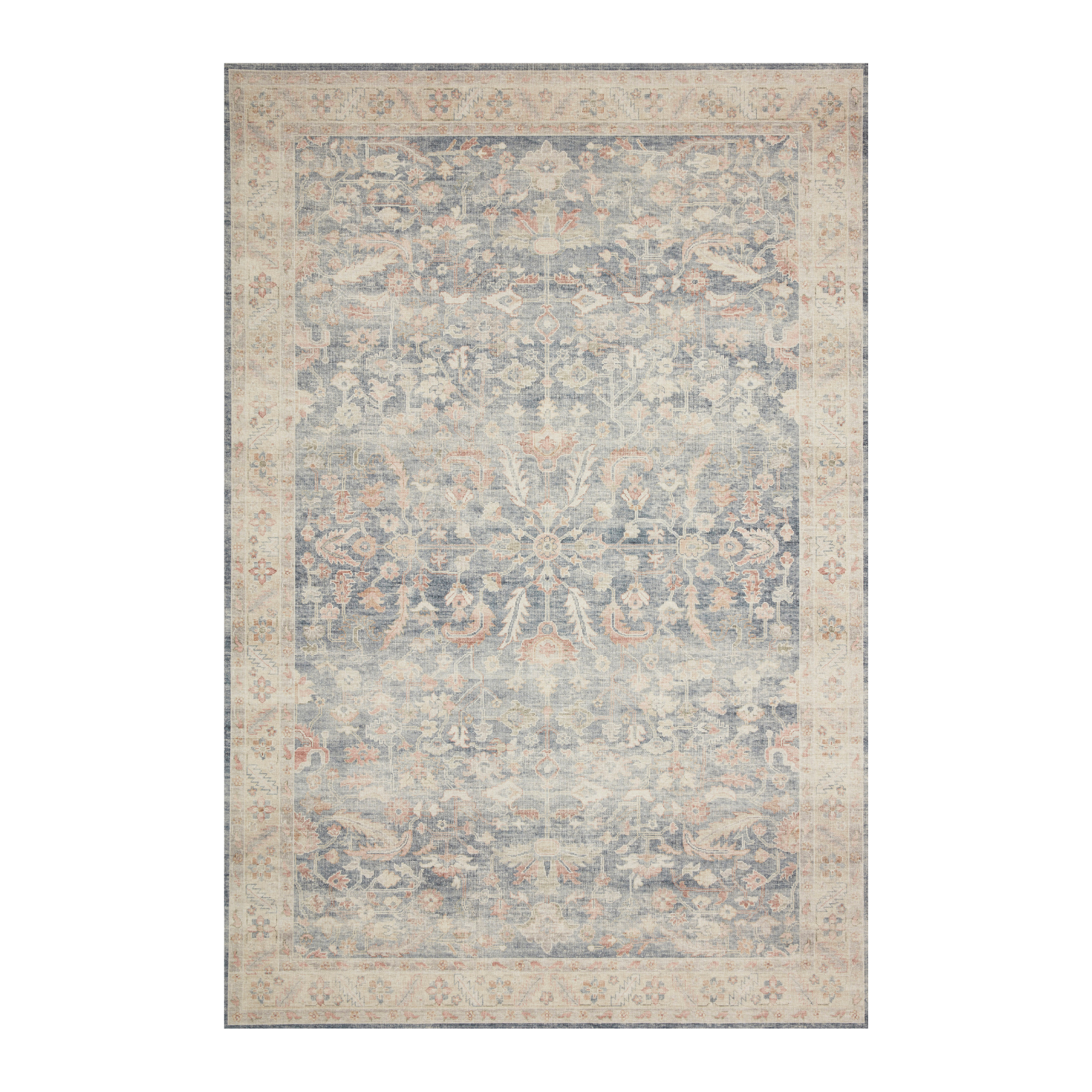 Loloi Hathaway Denim / Multi Rug 1-RUGS - patterned Loloi