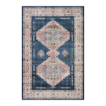 Loloi Heidi Denim / Blush Rug 1-RUGS-patterned Loloi