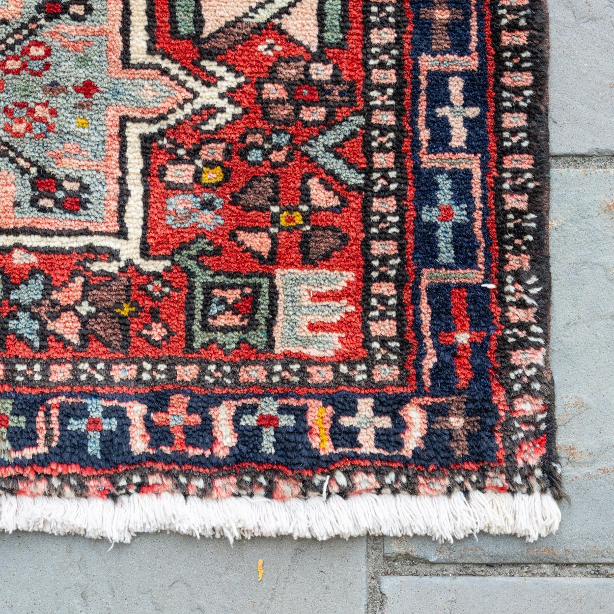 2'3" x 12' Vintage Persian Heriz Rug RUGS - vintage Rug & Weave Rugs