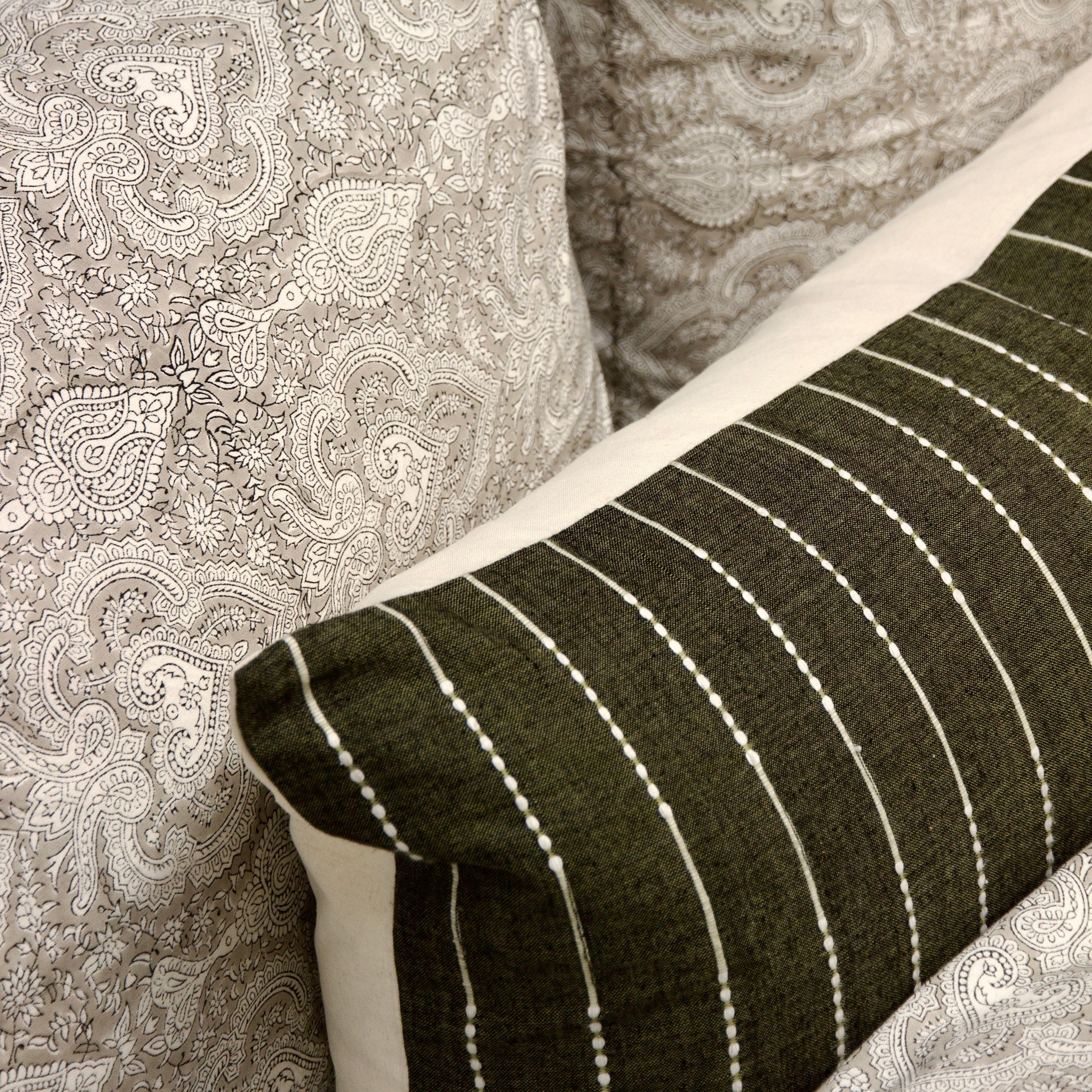 Forest Long Lumbar Pillow Cover 3 - PILLOWS - Thai - cool Rug & Weave Pillows