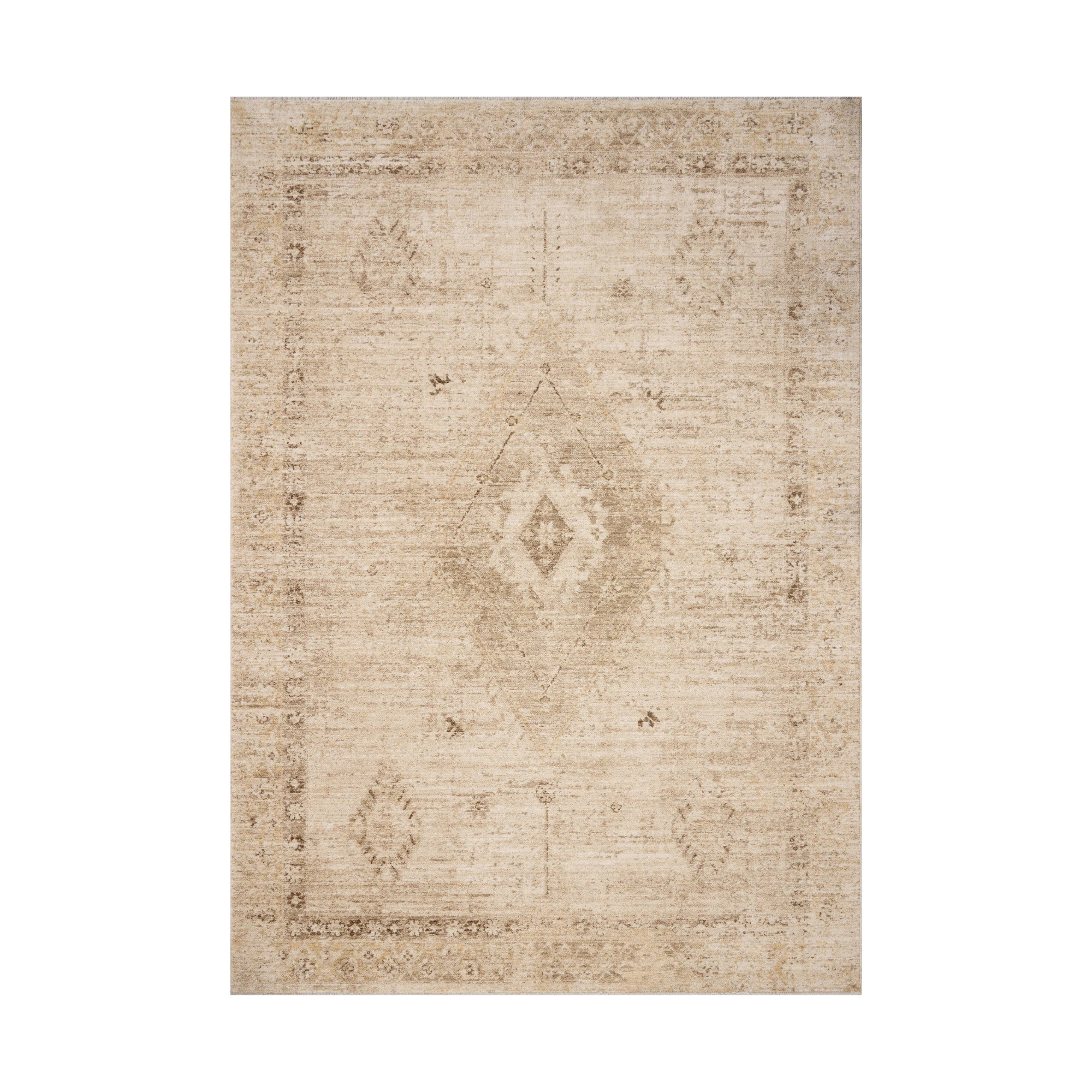 Chris Loves Julia x Loloi Palma Natural / Smoke Rug RUGS - synthetic Loloi