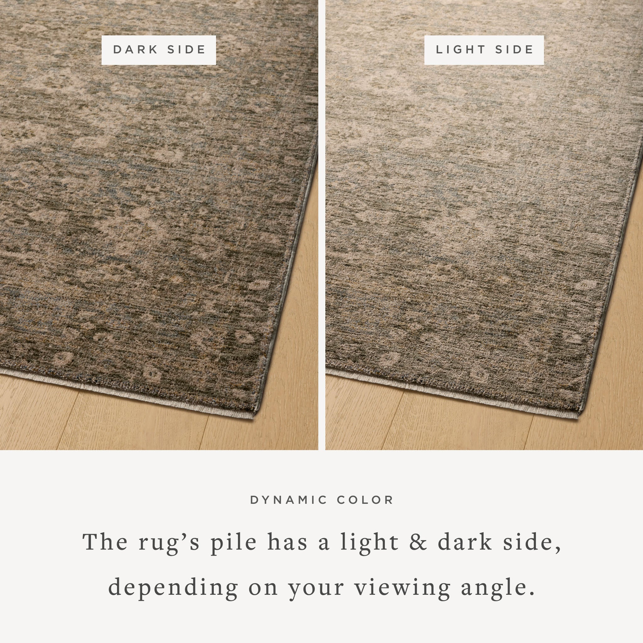 OVERSTOCK RUG - Magnolia Home by Joanna Gaines x Loloi Junie Lagoon / Natural Rug - 5'3" x 5'3" Round IN STORE - Sale Rugs Loloi