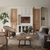 OVERSTOCK RUG - Magnolia Home by Joanna Gaines x Loloi Junie Lagoon / Natural Rug - 5'3" x 5'3" Round IN STORE - Sale Rugs Loloi
