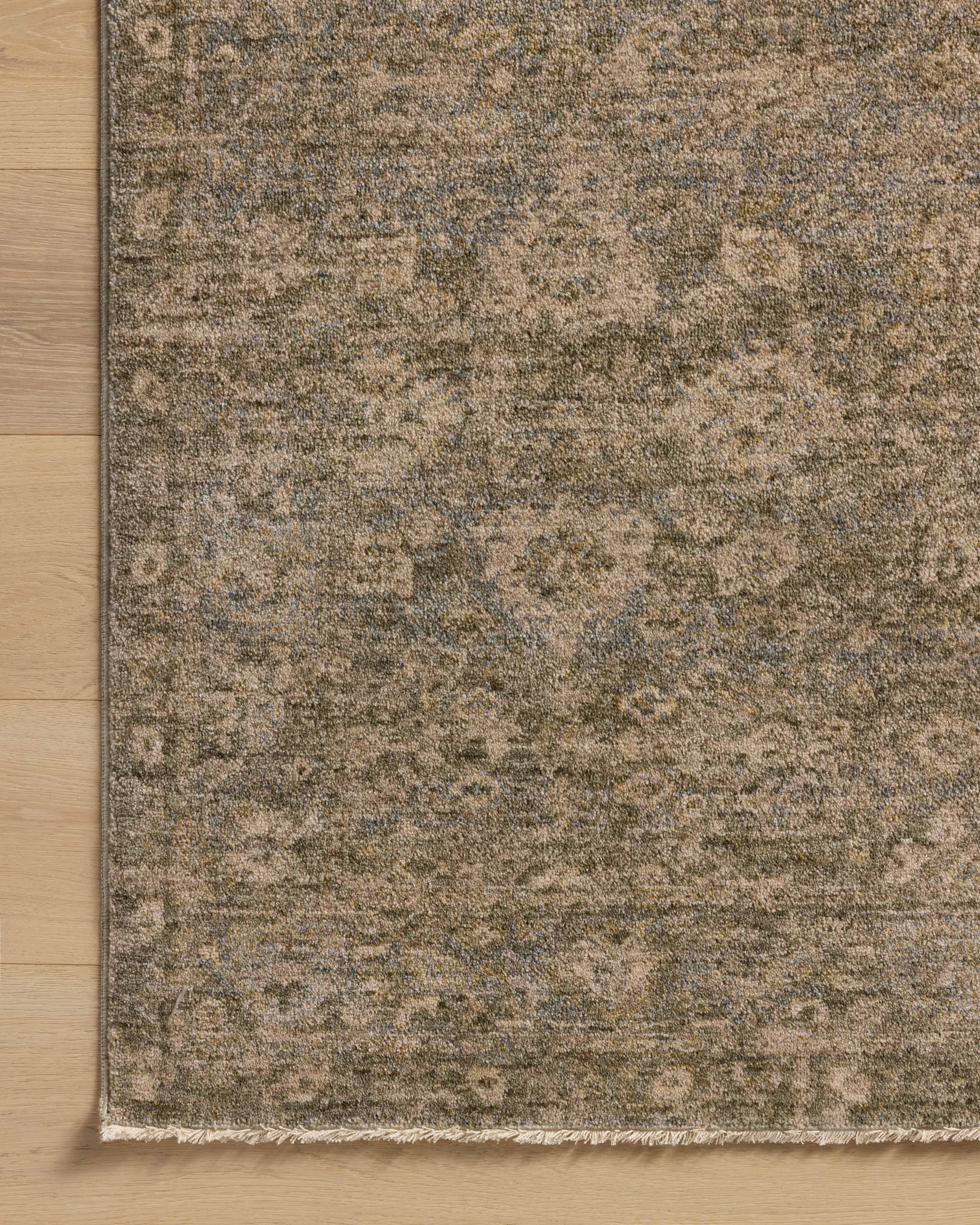 OVERSTOCK RUG - Magnolia Home by Joanna Gaines x Loloi Junie Lagoon / Natural Rug - 5'3" x 5'3" Round IN STORE - Sale Rugs Loloi