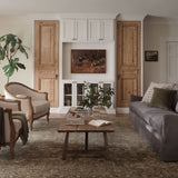 OVERSTOCK RUG - Magnolia Home by Joanna Gaines x Loloi Junie Lagoon / Natural Rug - 5'3" x 5'3" Round IN STORE - Sale Rugs Loloi