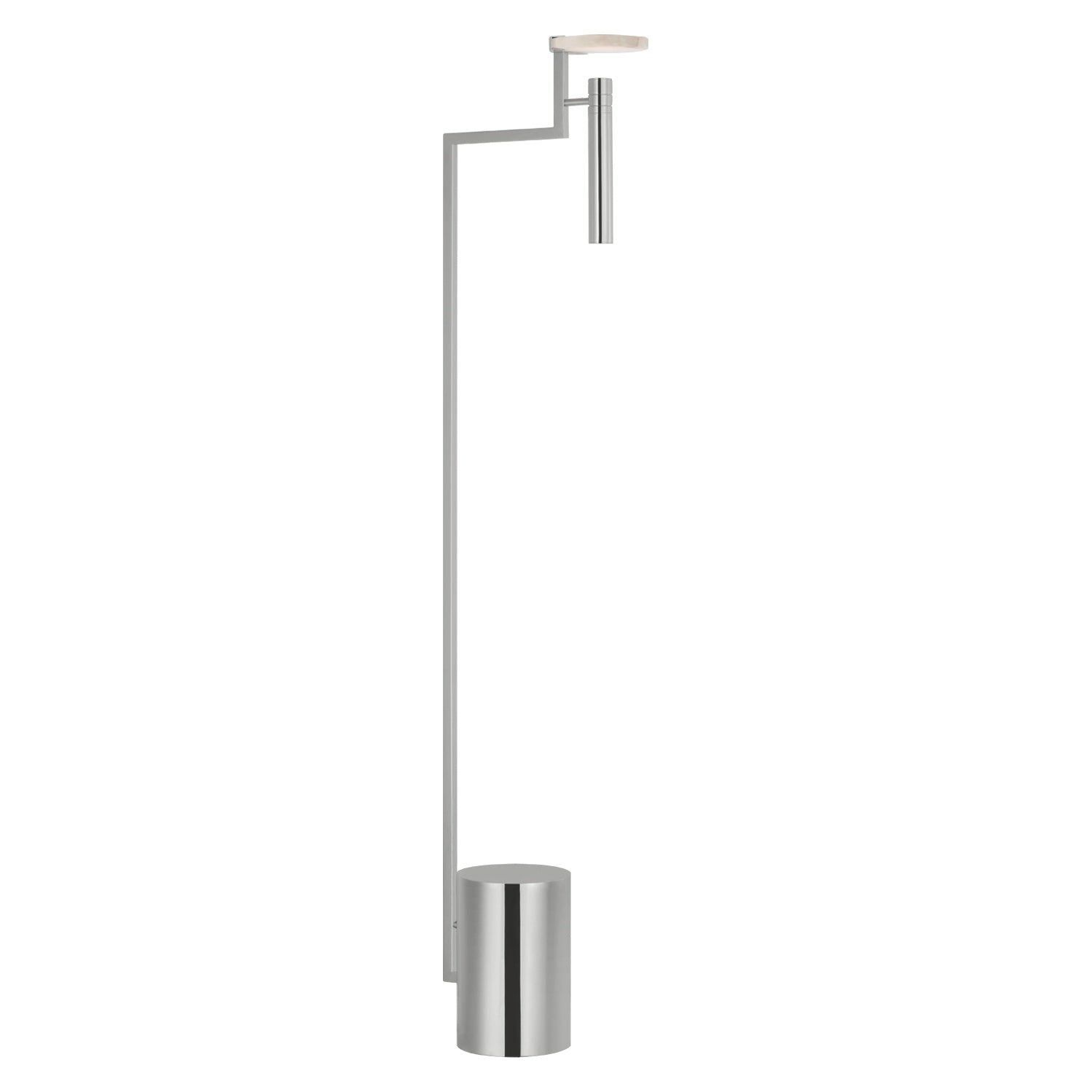 Melange 52" Floating Disc Floor Lamp LIGHTING - floor lamp Visual Comfort Polished Nickel