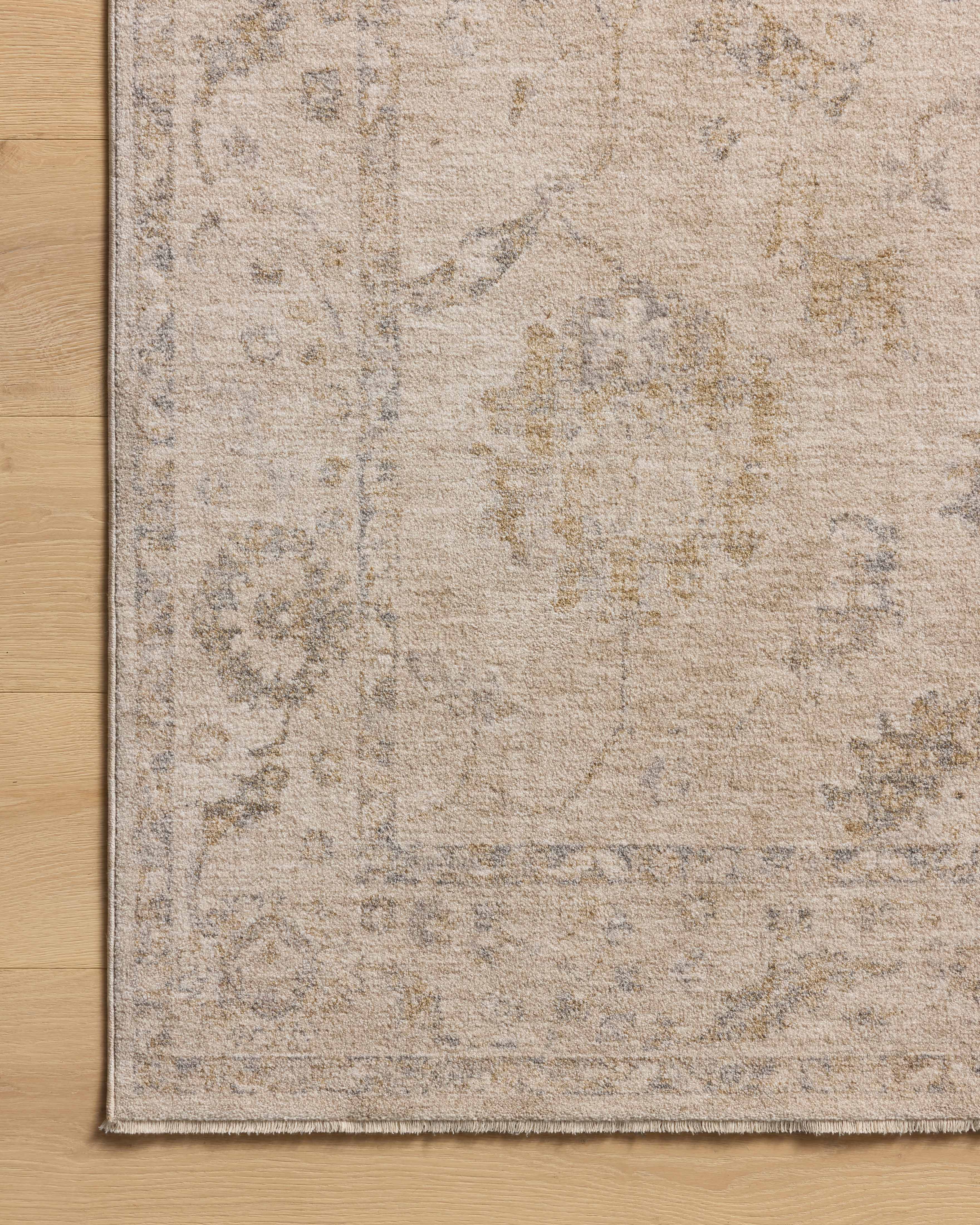 Chris Loves Julia x Loloi Louisa Oatmeal / Slate Rug RUGS - vintage inspired Loloi