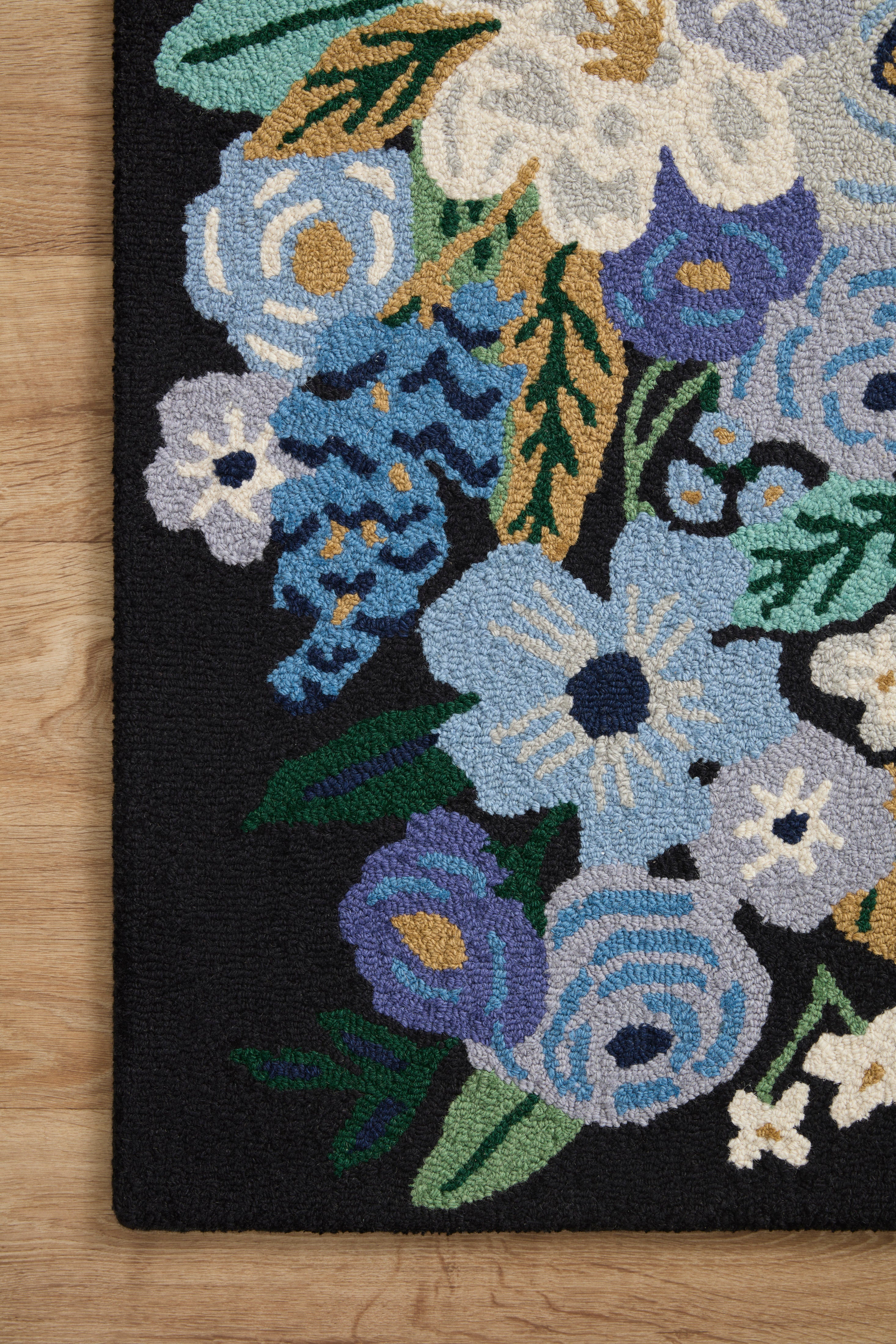 Rifle Paper Co. x Loloi Minnie Garden Party Black Rug 3 - RUGS - patterned Loloi