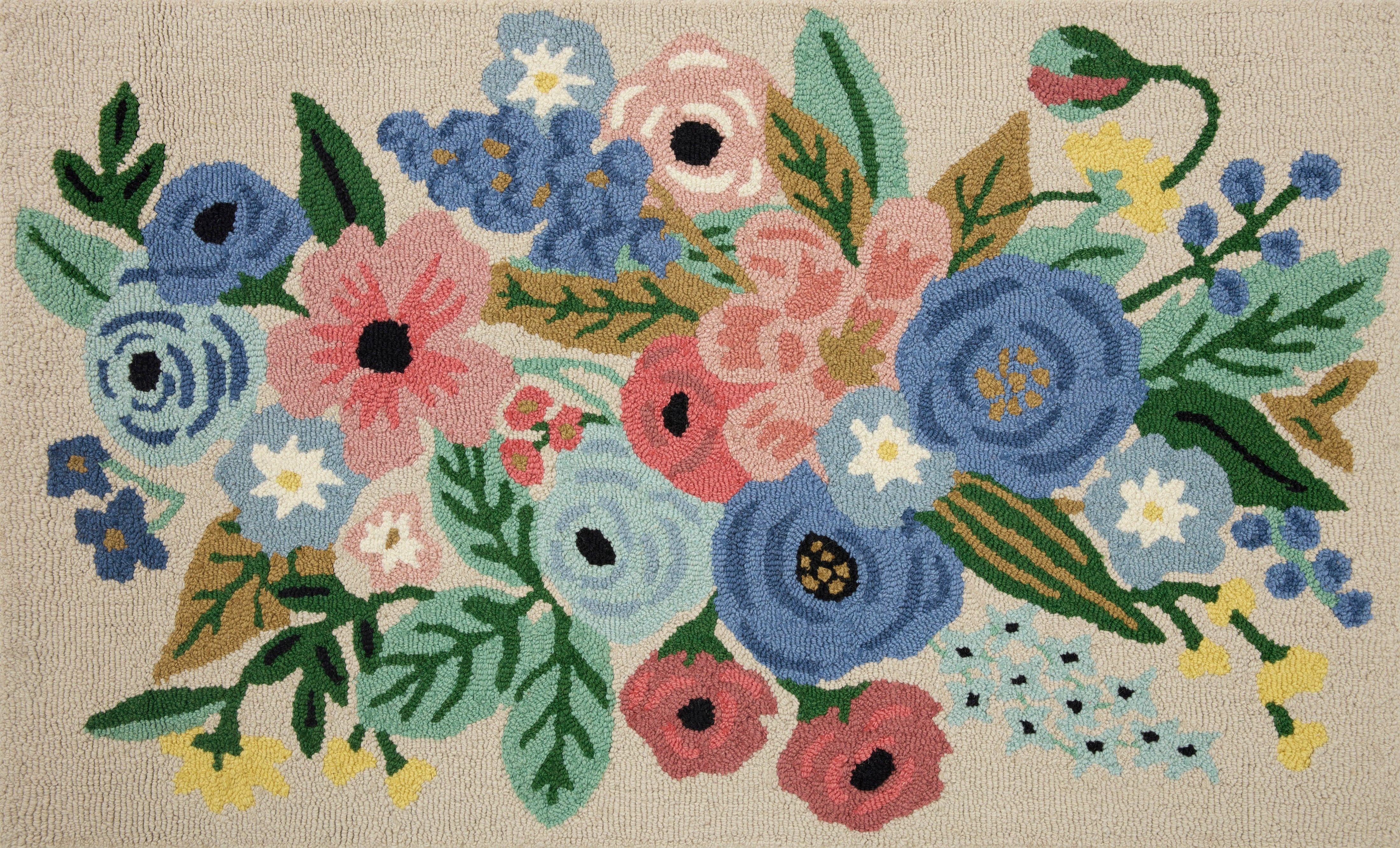 Rifle Paper Co. x Loloi Minnie Garden Party Cream Rug 3 - RUGS - patterned Loloi