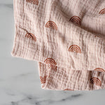 Rainbow Pattern Muslin Crib Sheet FINNBIRD - crib sheet Marlowe & Co. (Faire)
