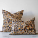 Aja Floral Pillow Cover 00-1 - PILLOWS - block print - neutral Rug & Weave Pillows