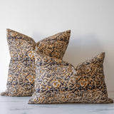 Aja Floral Pillow Cover 00-1 - PILLOWS - block print - neutral Rug & Weave Pillows