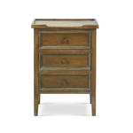 Eamon 3 Drawer Side Table 4 - a - FURNITURE - accent table - wood Bramble Straw Wash Finish