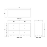 Colleen 6 Drawer Dresser - Fennel 16 - FURNITURE - dresser Bramble