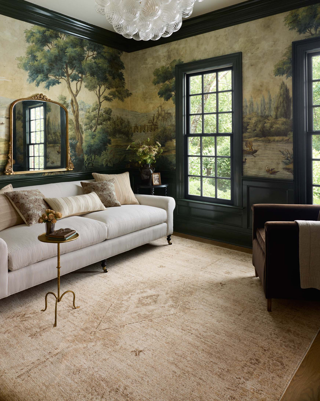 Chris Loves Julia x Loloi Palma Natural / Smoke Rug RUGS - synthetic Loloi