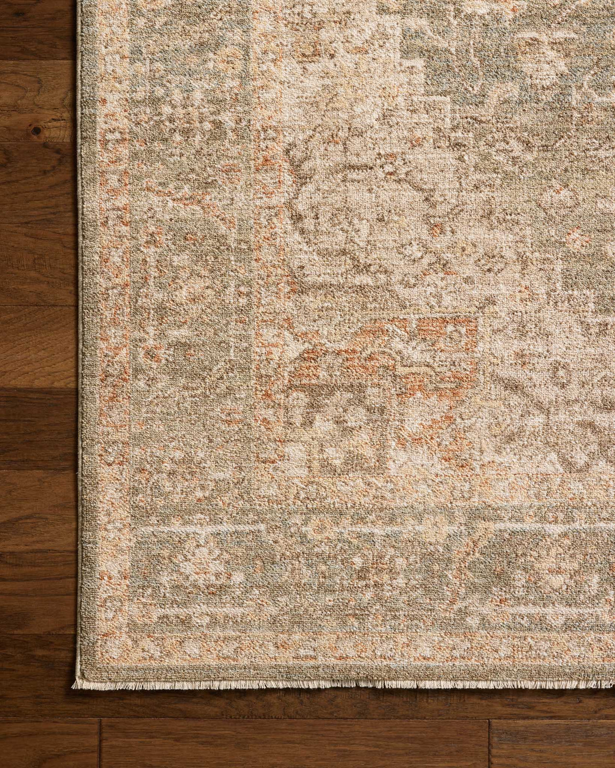 Chris Loves Julia x Loloi Palma Olive / Spice Rug RUGS - synthetic Loloi