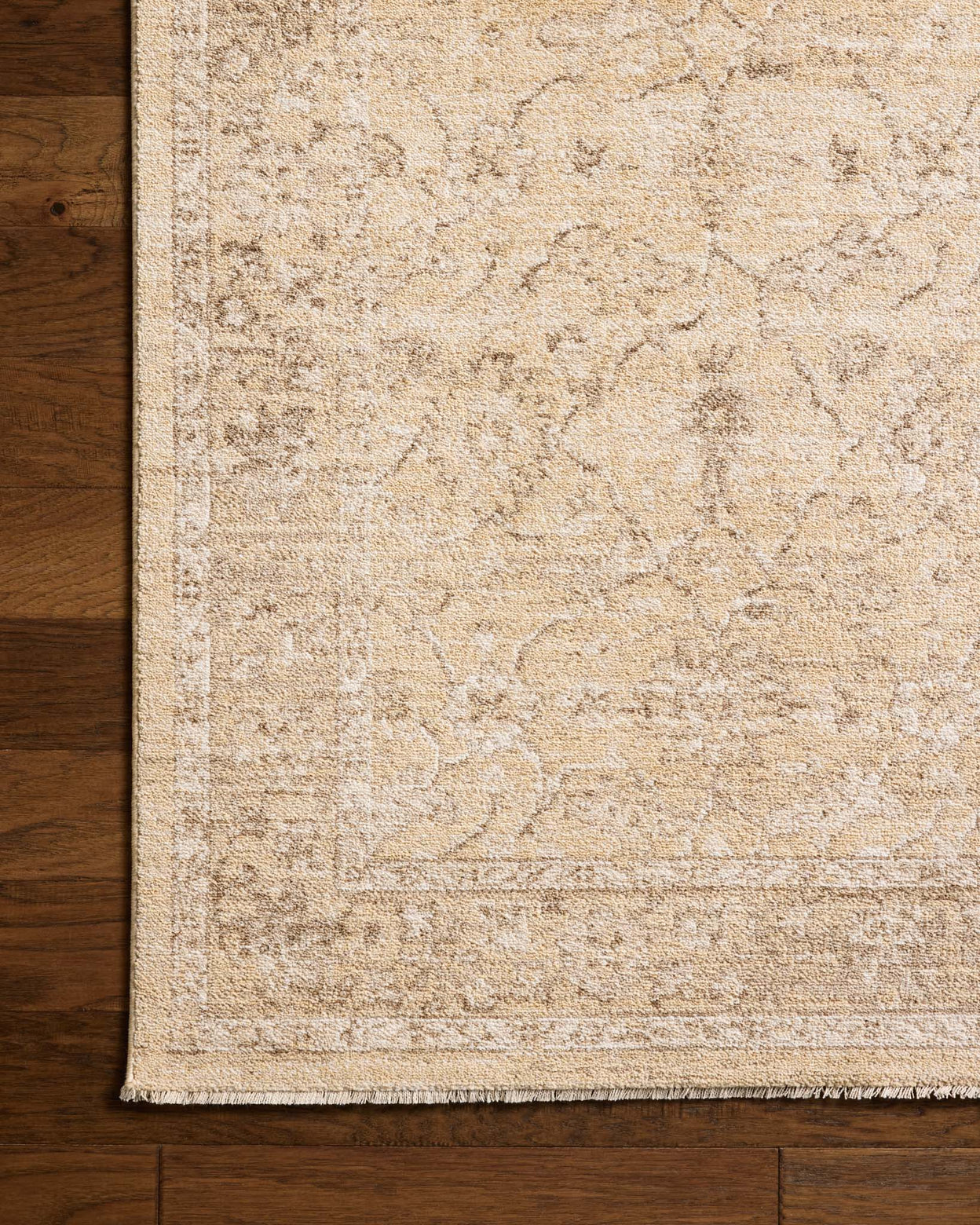 Chris Loves Julia x Loloi Palma Wheat / Bark Rug RUGS - synthetic Loloi