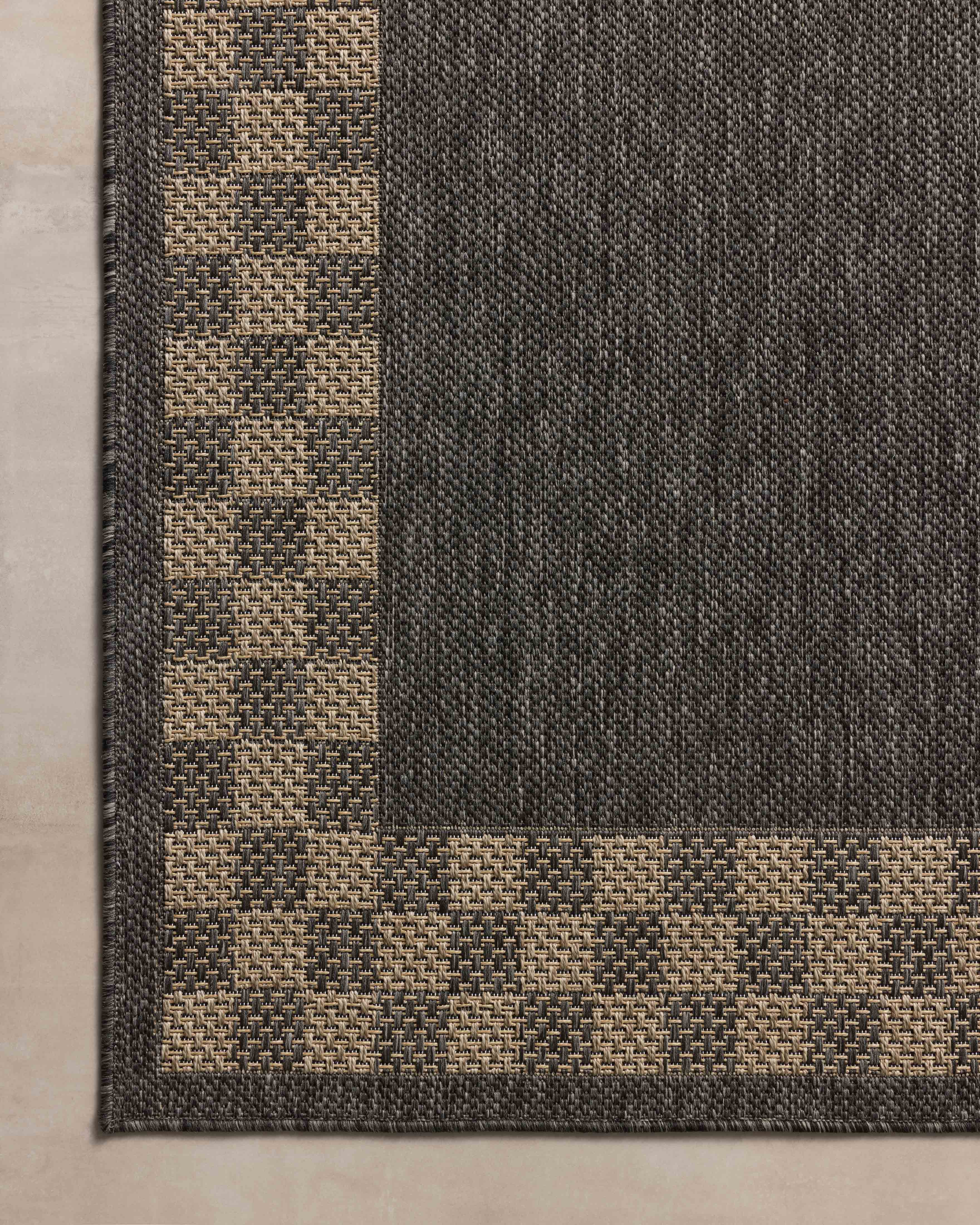 OVERSTOCK RUG - Chris Loves Julia x Loloi Providence Charcoal / Natural Rug - 5' x 7'7" IN STORE - Sale Rugs Loloi