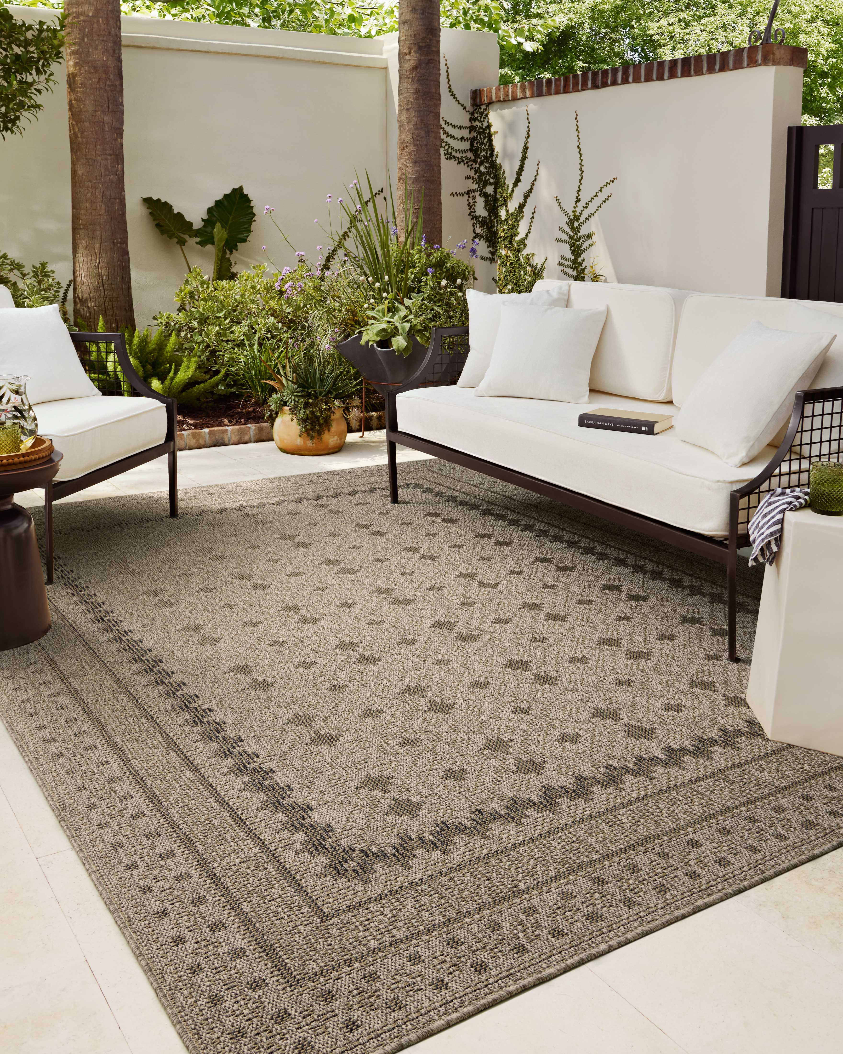 Chris Loves Julia x Loloi Providence Charcoal / Dove Rug RUGS - outdoor Loloi