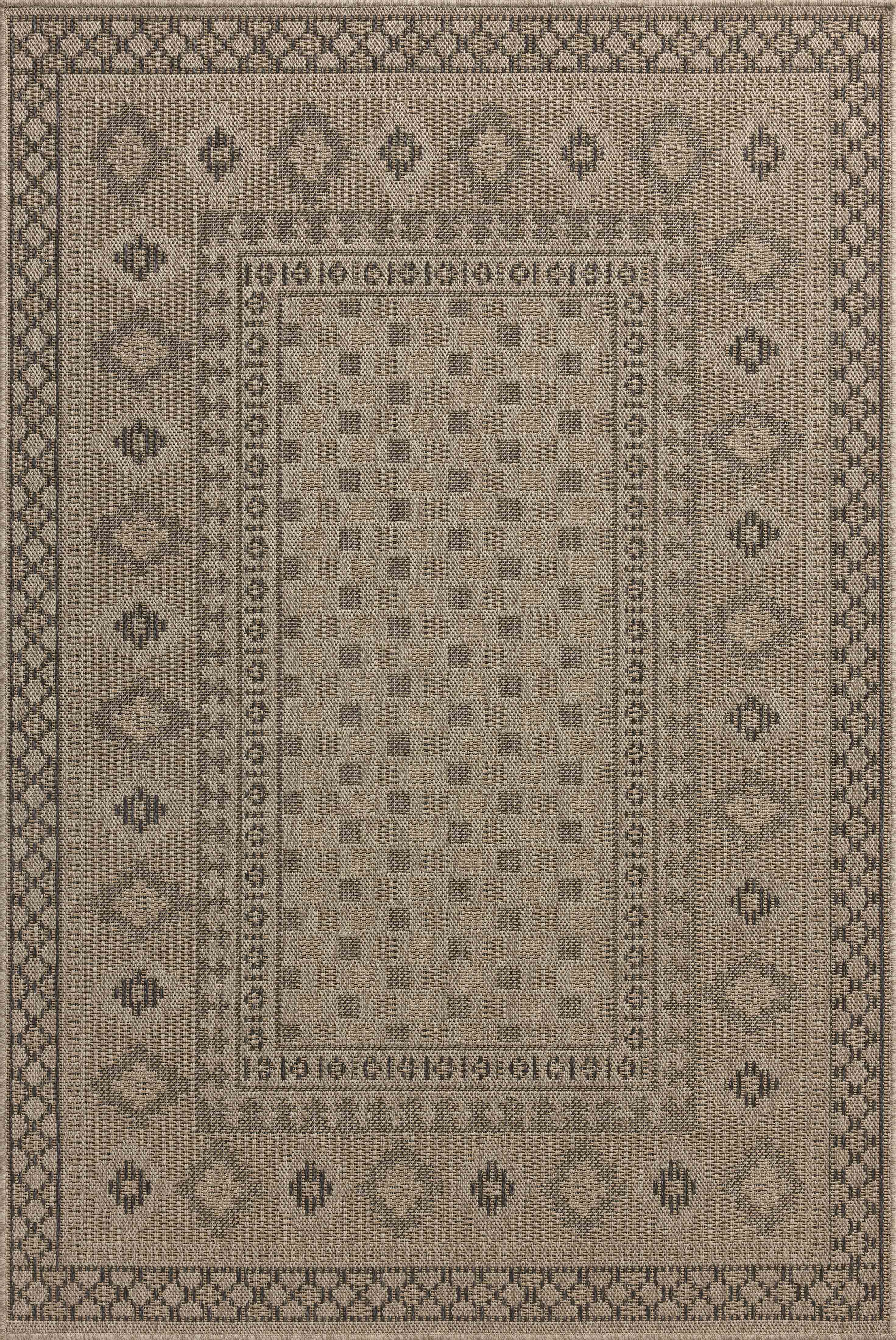 Chris Loves Julia x Loloi Providence Dove / Charcoal Rug RUGS - outdoor Loloi
