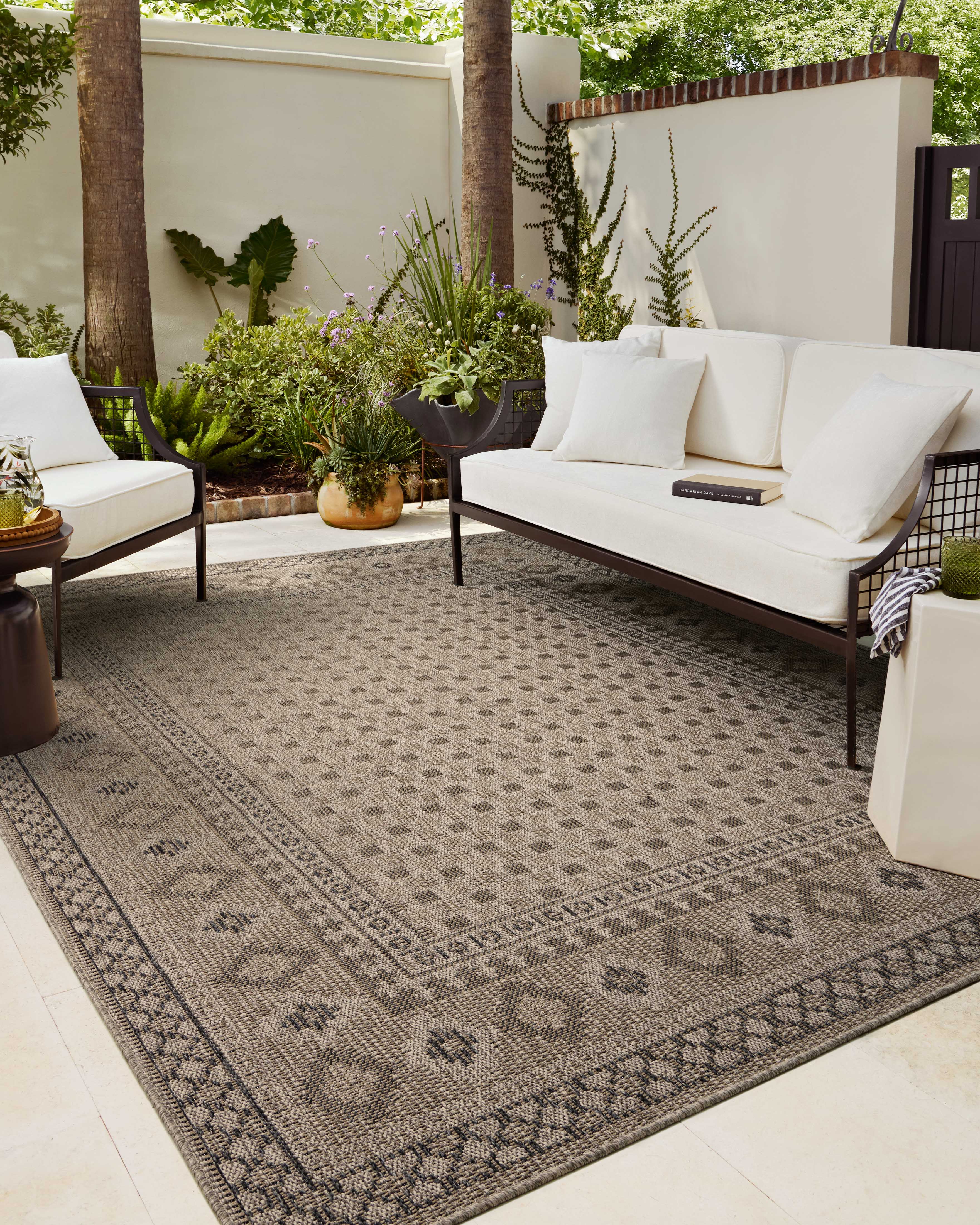 Chris Loves Julia x Loloi Providence Dove / Charcoal Rug RUGS - outdoor Loloi