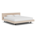 Custom Fabric Bento King Bed - Black Ash Leg 1 - d - FURNITURE - Custom Beds EQ3 Panama Natural