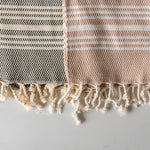 Striped Turkish Hand Towel with Tassel hand towel Pokoloko