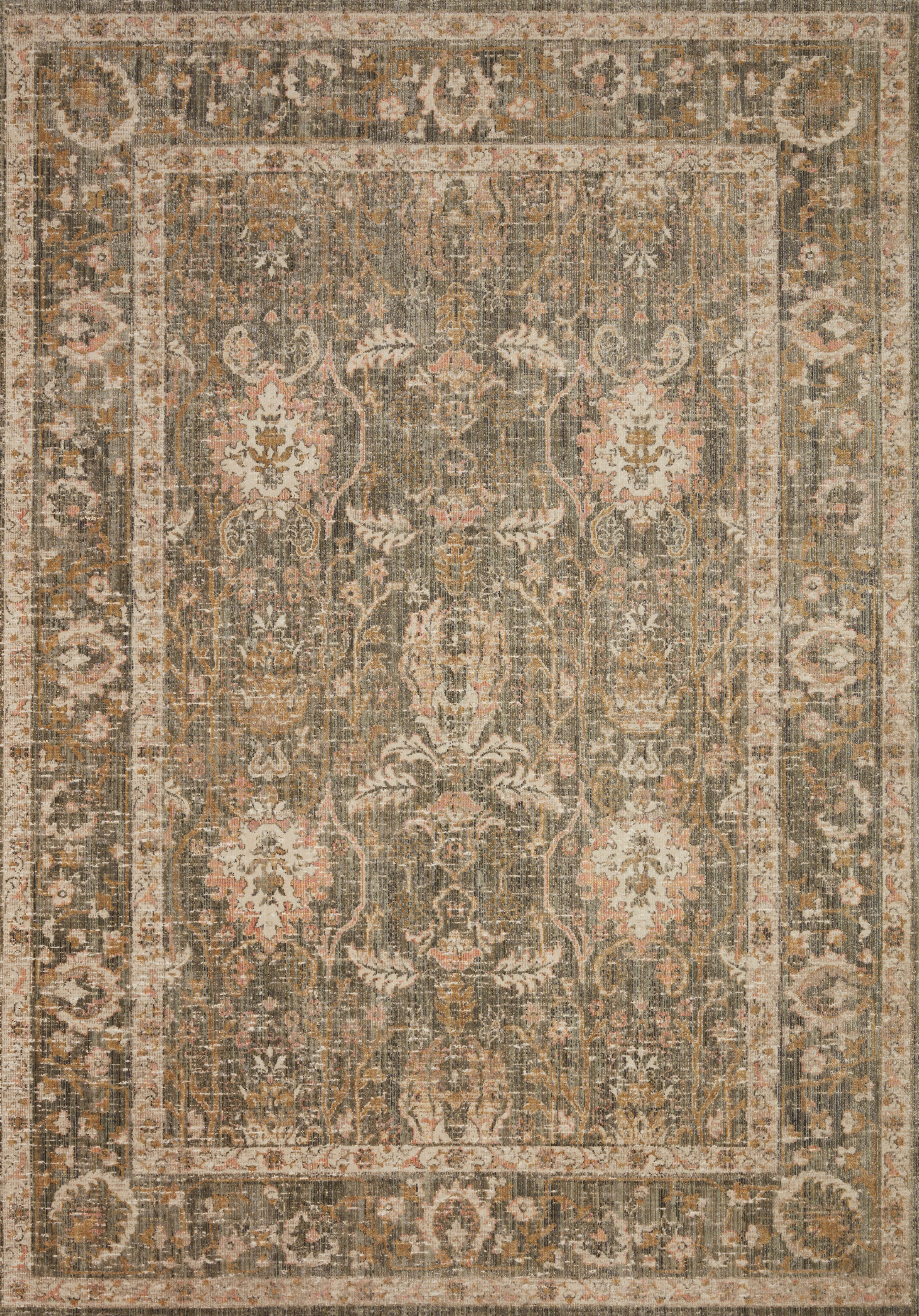 Chris Loves Julia x Loloi Rosemarie Sage / Blush Rug RUGS - patterned Loloi